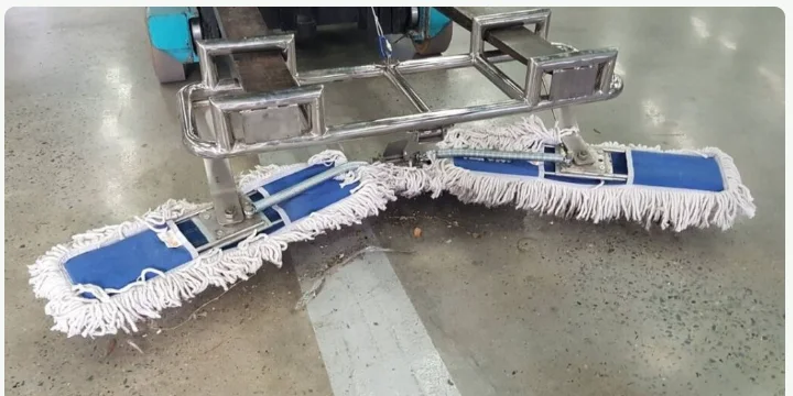 รายละเอียดชุดม๊อบและกลไกสปริงของ Dustmop Forklift รุ่นใหม่